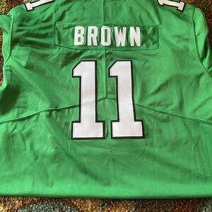 Aj brown Kelly green stitched jersey